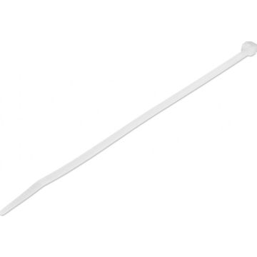 StarTech.com 20cm(8") Cable Ties, 4mm(18") wide, 55mm(2-18") Bundle Diameter, 22kg(50lb) Tensile Strength, Nylon Self Locking Zip Ties w Curved Tip, 94V-2UL Listed, 1000 Pack, White - Nylon 66 Plastic