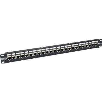 Eaton Tripp Lite Series 24-Port Cat6a Patch Panel Shielded Feedthrough Rackmount RJ45 1U - Patchpaneel