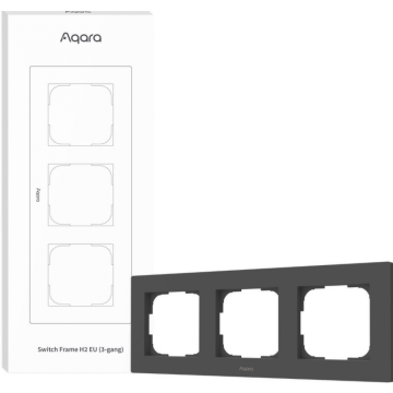 Aqara Switch Frame H2 EU 3-gang (Grey) - Slimme lichtschakelaar accessoires