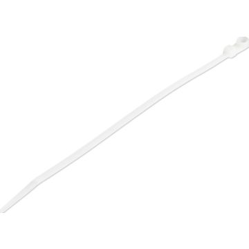 StarTech.com 20cm(8") Cable Ties with Mounting Hole, 4mm(18") wide, 52mm(2") Bundle Diameter, 22kg(50lb) Tensile Strength, Nylon 66 Self Locking Ties with Screw Hole, UL Listed, 100 Pack - UL94 V-2 Rated