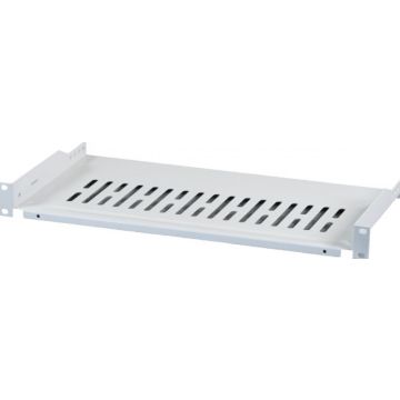 EFB 19"" 1HE Fachboden,T=250 mm,max. 10 kg, RAL7035, grau