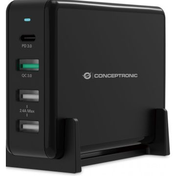CONCEPTRONIC Lader 4Port 65W,1xUSB-C/3xUSB-A PD Desktop
