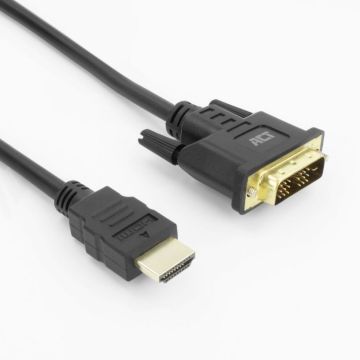 HDMI A - DVI D M/M SL 2.00M. 1 stk