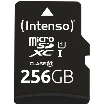SD MicroSD Card 256GB Intenso SDXC UHS-I Class10