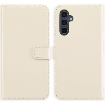 Selencia Echt Lederen Bookcase Samsung Galaxy A34 (5G) - Greige