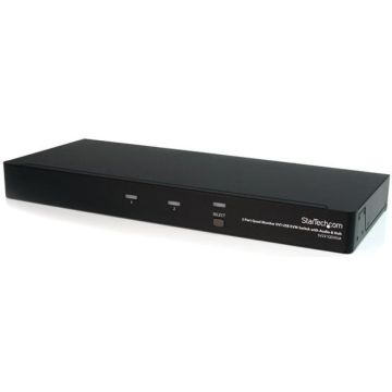 StarTech.com 2-poort 4x Monitor Dual-Link DVI USB KVM-switch met Audio en USB 2.0-hub - KVM  audio  USB switch
