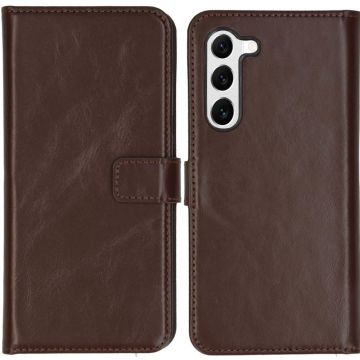 Selencia Echt Lederen Bookcase Samsung Galaxy S23 - Bruin