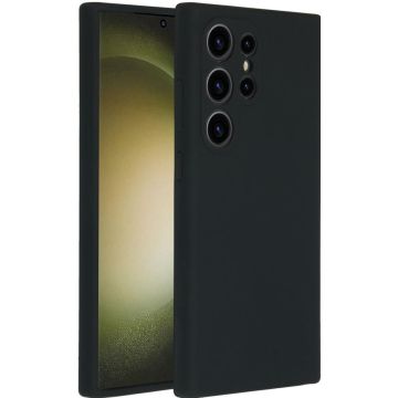 Accezz Liquid Silicone Backcover Samsung Galaxy S24 Ultra - Zwart