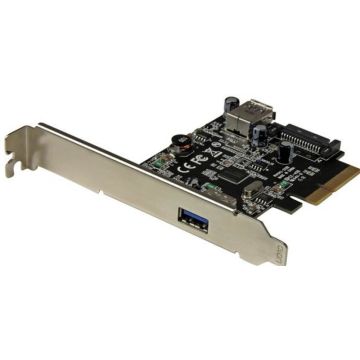 StarTech.com 2-Poorts USB 3.1 (10Gbps) kaart- USB-A, 1x externe, 1x interne - PCIe USB 3.1 kaart type-A