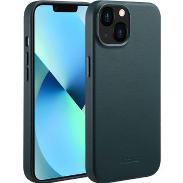 Accezz MagSafe Leather Backcover iPhone 13 - Cedar Green