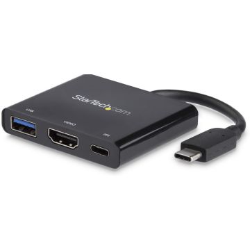 StarTech USB-C naar 4K HDMI multifunctionele adapter met power delivery en USB-A poort - USB Type-C laptop reis adapter