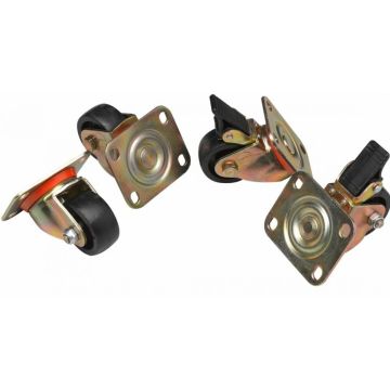 Equip EZW-2 4xRäder voor Serverschränke 75mm goud