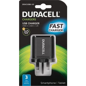 Duracell DRACUSB6 - Netspanningsadapter (USB, 24 pin USB-C)
