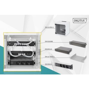 Rack Digitus Network Set 10" incl. 6HE wall rack