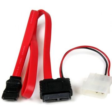 StarTech.com 90 cm Slimline SATA naar SATA Adapter met LP4 Voeding - SATA-kabel