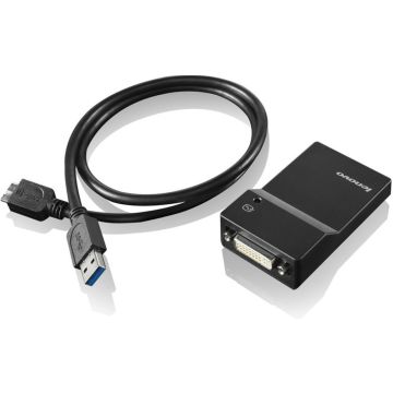 Lenovo USB 3.0 to DVI/VGA Monitor Adapter - Externe video-adapter