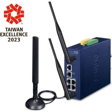 PLANET Industrial 5-Port GE LoRaWAN WLAN Gateway LCG-300W-EU