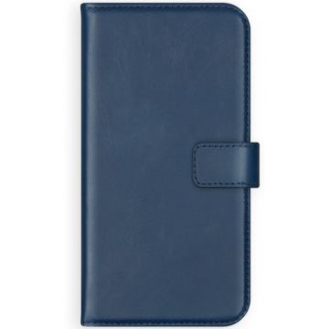 Selencia Echt Lederen Bookcase Samsung Galaxy A21s - Blauw