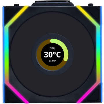 Lian Li UNI FAN SL Wireless LCD Reverse Blade Black - Ventilator