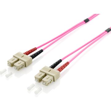 Equip LWL Patchkabel SC->SC 20.00m Multimode Duplex OM4 viol Polybeutel