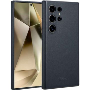 Accezz MagSafe Leather Backcover Samsung Galaxy S24 Ultra - Onyx Zwart 