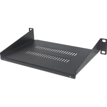 Intellinet 10"" legplanken 150mm Frontmont. 1HE perforiert zw