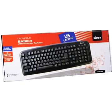 keyboard ultron UMT-400US BasicII (US-Engl.) USB black