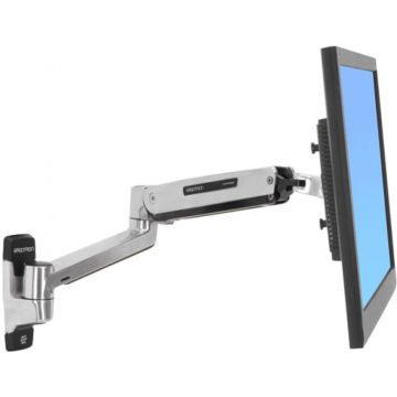 Ergotron LX Sit-Stand Wall Mount LCD Arm - Bevestigingskit (muurarm, bevestigingsvoet, VESA-adapter, verlengarmbeugel) voor LCD-scherm