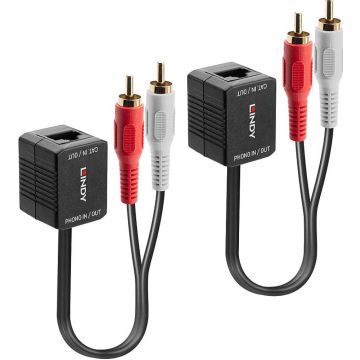 LINDY Stereo Analogue Audio CAT5/6 Extender. 100m