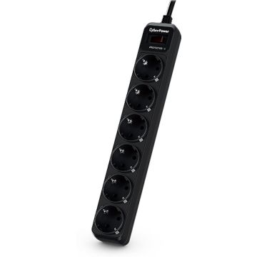 USV ACC CyberPower Essential B0620SC0-DE 6-fach, Überspannschutz, schwarz, 1.8m