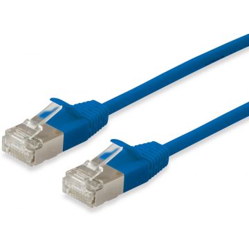 Equip Patchkabel Cat6A F/FTP 2xRJ45 1.00m blau (SSTP) Slim