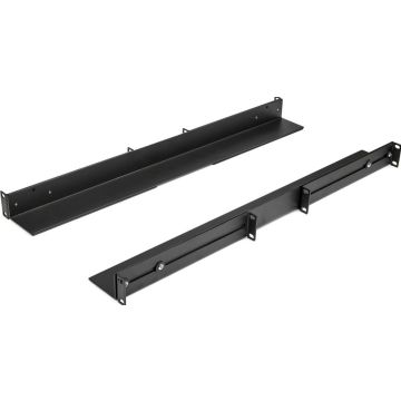 StarTech.com 1U 19" Server Rack Rails, Verstelbare Diepte (61 tot 91cm),  Universeel 4 Post Rack Mount Rails, Mounting Rail Kit voor NetwerkServerUPS Apparatuur, HPE ProLiant Dell PowerEdge (UNIRAILS1UB) - Rekrail-kit