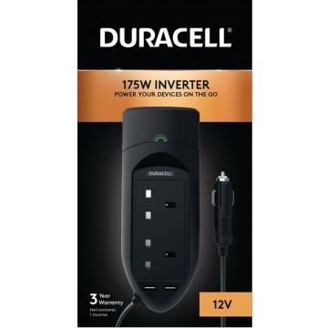 Duracell DRINV15-UK, Universeel, Auto, 12 V, 175 W, 12 V, DC-to-AC