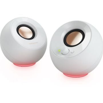 Creative Speaker Pebble SE RGB Stereo, weiß