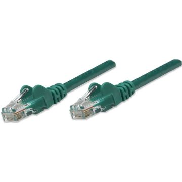 Intellinet Patchkabel RJ45 U/UTP Cat5e 0.5m Hebelschutz groen