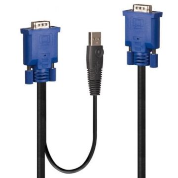 LINDY Kombiniertes KVM- und USB-Kabel 2m
