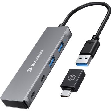 Graugear USB-HUB 4x USB 3.0, 2x Type-C und 2x Type-A retail