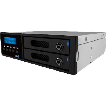 RAIDON inTank iR2022 - Interne RAID-behuizing met gegevensindicator, indicator elektriciteit, sleutelvergrendeling, LCD-scherm, ventilator