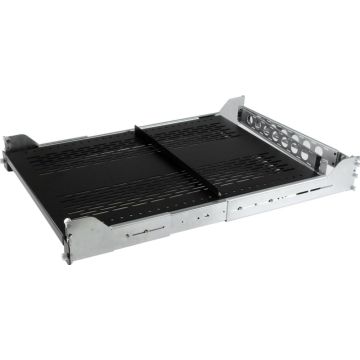 StarTech.com 2U ventilerende uitschuifbaar rack lade met kabelbeheerarm & instelbare montagediepte - 56,7 kg