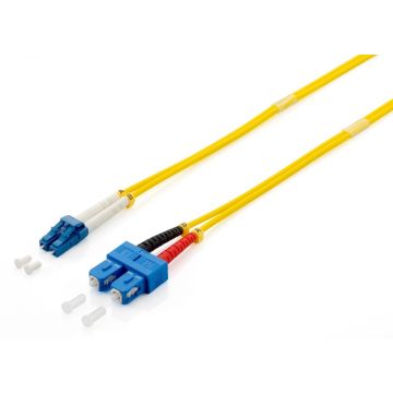 Equip LWL Patchkabel LC->SC 15.00m Singlemode Duplex OS2 yel plastic zak