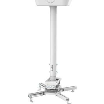 LogiLink Beamerhalterung, Armlänge: 595-895 mm, weiß