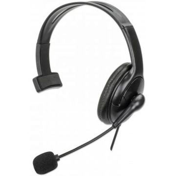 MANHATTAN Mono USB-Headset links / rechts tragbar 2m Kabel