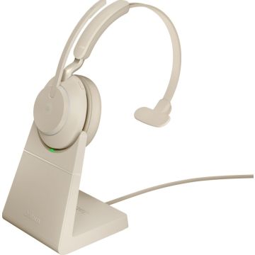 Jabra Evolve2 65 MS Mono Beige + Stand - Blueooth Headset
