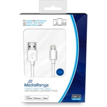 MediaRange Lade- & Datenkabel USB 2.0 auf Apple Lightning 1m