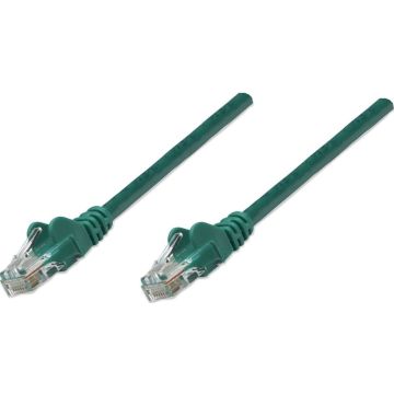 Intellinet Patchkabel RJ45 U/UTP Cat5e 5.0m Hebelschutz groen