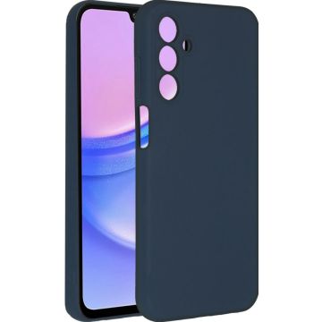 Accezz Liquid Silicone Backcover Samsung Galaxy A15 (5G/4G) - Donkerblauw