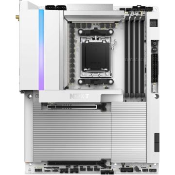 NZXT N9 X870E, AMD, Socket AM5, AMD Ryzen 7000 Series, AMD Ryzen 8000 Series, AMD Ryzen 9000 Series, Socket AM5, DDR5-SDRAM, DIMM