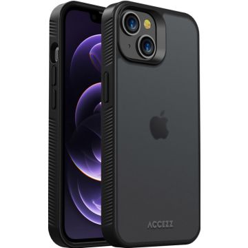 Accezz Rugged Frosted Backcover iPhone 14 - Zwart