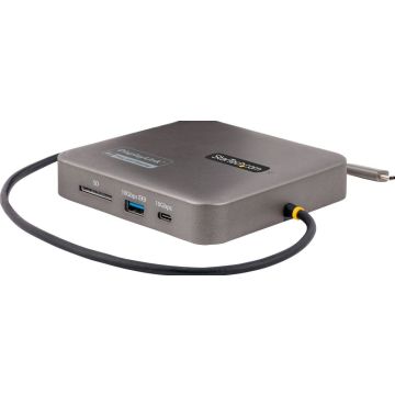 StarTech.com USB C Multiport Adapter, Dual HDMI Video, 4K 60Hz, 2-Port 10Gbps USB-AUSB-C 3.1 Hub, 100W USB Power Delivery Charging, GbE, SD, USB Type-C Mini Travel Dock, 12"30cm Cable - Laptop Docking Station (102B-USBC-MULTIPORT)