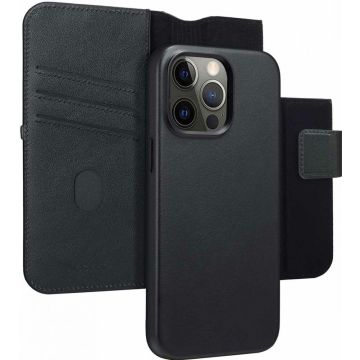 Accezz Leather Bookcase 2-in-1 met MagSafe iPhone 15 Pro Max - Onyx Black